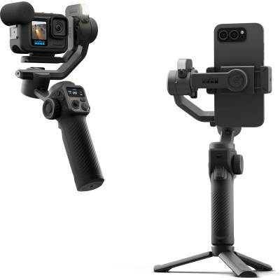 GoPro Fluid Pro AI 3-Axis Gimbal Stabilizer for GoPro Cameras and Smartphones, Subject Tracking, Lighting, Wireless Camera Control, Portable, Vlogging, 360° Rotation, Device Charging - AGMSS-011-EU