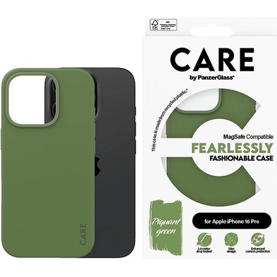 PanzerGlass® CARE kryt Apple iPhone 16 Pro MagSafe Fearlessly zelený