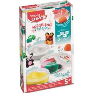 Maped Комплект за моделиране с пластилин, изсъхващ на въздух, MAPED CREATIV „Modeling Friends 907203 (907203)