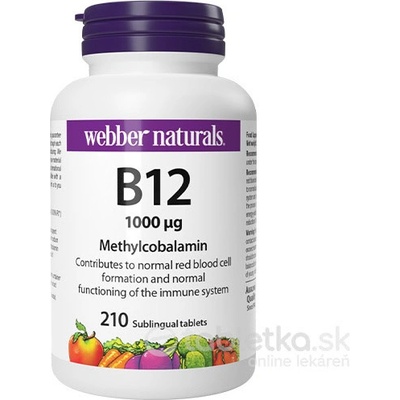 Webber Naturals Vitamín B12 1000mcg 210 tabliet