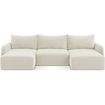 makamii Кремав разтегателен ъглов диван с място за съхранение Kalena - Makamii (KALENA_UF_38_P1_C1)