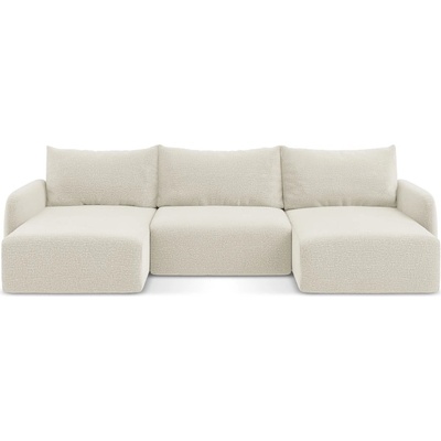 makamii Кремав разтегателен ъглов диван с място за съхранение Kalena - Makamii (KALENA_UF_38_P1_C1)