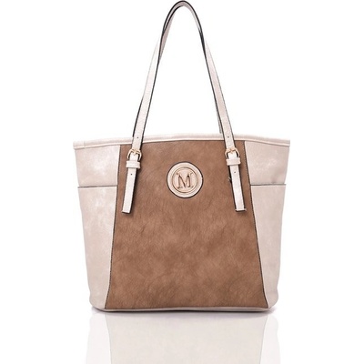 Kabelka Meggie Tote svetlo hnědá sivá