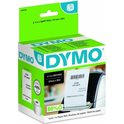 Dymo papierová rolka 57mm x 91m, biela, na účtenky, 2191636