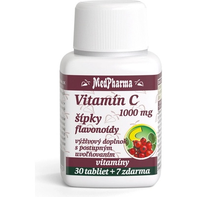 MedPharma Vitamín C 1000 mg so šípkami s postup.uvoľňovaním 37 tabliet