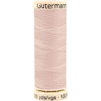 Polyesterové nitě návin 100 m Gütermann univerzální, střední, 210 růžová lasturová