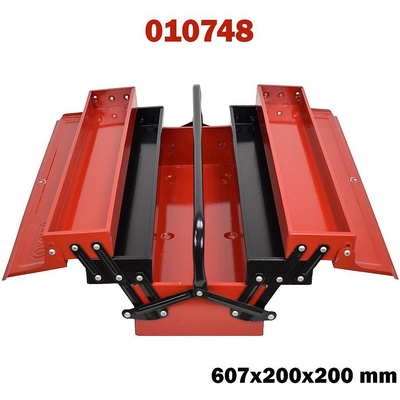 UNI Кутия за инструменти, метална, с 3 нива, тип акордеон, 607x200x200 мм, (010748) (UNI-010748)