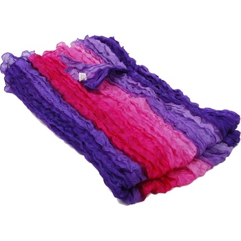 Hodvábny šál pokrčený fialovo-ružový