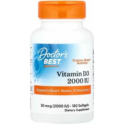 Doctor’s Best Vitamin D3 2000 IU 180 softgel kapsúl