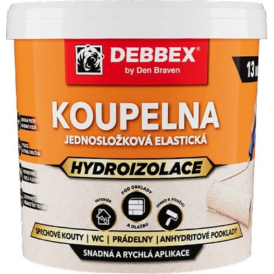 DEN BRAVEN Jednosložková hydroizolace KOUPELNA 2,5kg Barva: medově hnědá, Balení: 2,5 kg, Typ obalu: kelímek
