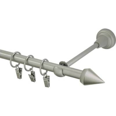 HEBR Garnýž Hrot matná stříbrná jednoduchá 150 cm