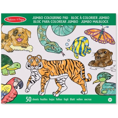 Melissa & Doug - Книжка за оцветяване - Джъмбо - Животни (14200)