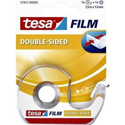 Tesa Páska lepicí Film, 12 mm x 7,5 m, oboustranná, s odvíječem, čirá