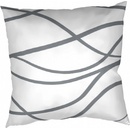 Dadka krep Vlny tmavosivá na bielej 40 x 40 cm