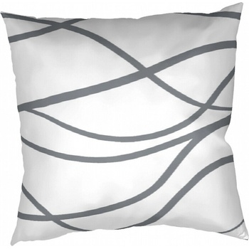 Dadka krep Vlny tmavosivá na bielej 40 x 40 cm