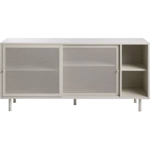 Unique Furniture Сив метален скрин с плъзгащи се врати 160x75x47 cm Veep - Unique Furniture (50220002)