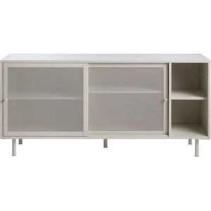 Unique Furniture Сив метален скрин с плъзгащи се врати 160x75x47 cm Veep - Unique Furniture (50220002)