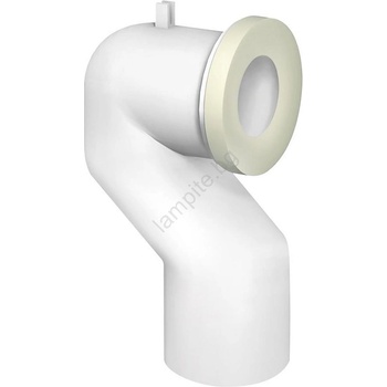 Bruckner - 90° свързващ елемент за тоалетна чиния Offset 11 см бял (SH0270)