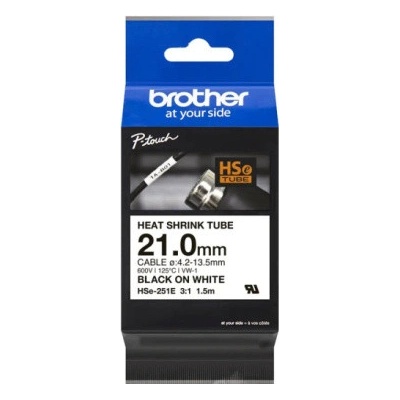 BROTHER HSE-251E - černý tisk na bílé, šířka 21,0 mm, HSE251E