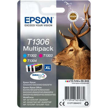 Epson Комплект 3 глави за Epson Stylus Office BX630 Series/WorkForce WF3500 Series - Ink - T1306 / C13T13064012 - C/M/Y - Multipack - PN C13T13064012 (C13T13064012)