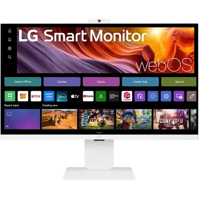 Монитор, LG 32U850SA-W, 31.5" IPS Smart webOS, Web cam, 5ms, 1000: 1, 400cd/m, DCI-P3 95%, 4K UHD (3840x2160), ThinQ, HDR 10, HDMI, USB Type- (32U850SA-W)