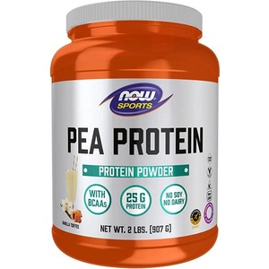 NOW Pea Protein - грахов протеин - Ванилия с Тофи / 907 г