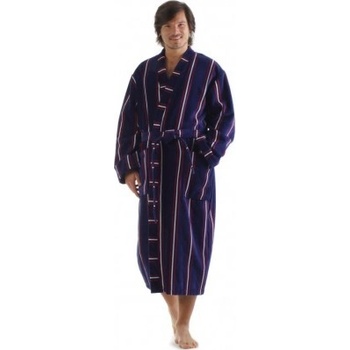OXFORD prúžok pánske bavlnené kimono 1212 Vestis M dlhý župan kimono modrý prúžok 5003