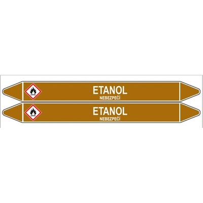 Značení potrubí, etanol,2 ks, 450 × 52 mm PZ 007940