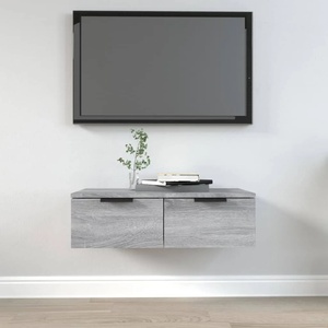 vidaXL Стенен шкаф, сив сонома, 68x30x20 см, инженерно дърво (817094)