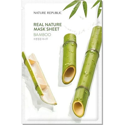 Nature republic Real Nature Bamboo Sheet Mask - Изглаждаща маска за лице с бамбук 1бр/23мл