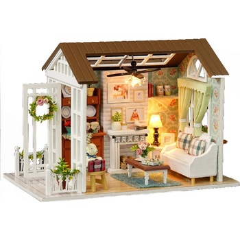 DIY KX6995 Dřevěný domeček pro panenky salón