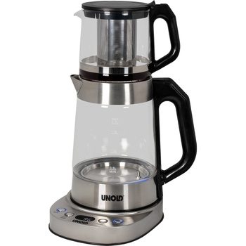 Unold 18215 Samowar Selin 2-в-1 електрическа кана 1, 7 л от неръждаема стомана (18215)