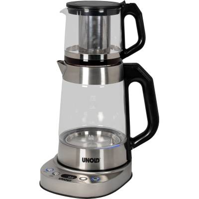Unold 18215 Samowar Selin 2-в-1 електрическа кана 1, 7 л от неръждаема стомана (18215)