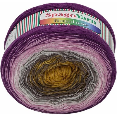 Bellatex Příze SpagoYarn Rainbow 250g / 1000 m žlutá, hnědá, růžová, fialová