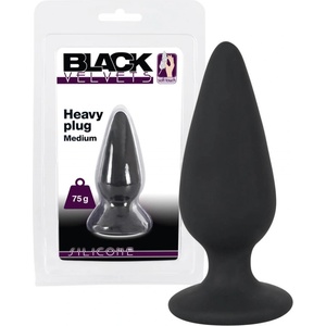 Black Velvets Heavy - анален плъг 75 g (черен) - lovesexshop