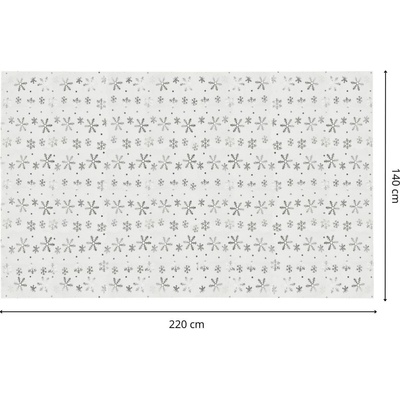 Springos Vianočný obrus 140x220 cm so snehovými vločkami S-CA1222