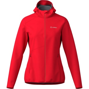 Löffler Дамско софтшел яке Löffler Women's Hooded Jacket North Airblocc Light Softshell jacket - Red - размер 38 (EU) (103-3094-0212)