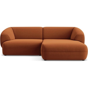 makamii Оранжев кадифен ъглов диван (десен ъгъл) Moana - Makamii (MOANA_RC_S_1_P1_C24)