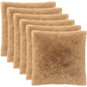 vidaXL Калъфка за възглавница 6 pcs HEERLEN Таупе 60 x 60 cm ПВ флийс (912762)