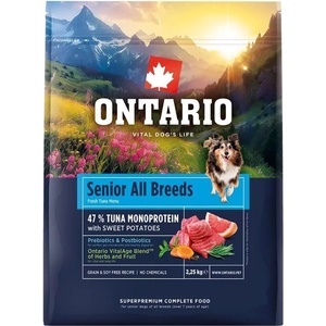 ONTARIO Senior All Breeds Monoprotein Tuna & Sweet Potatoes 2, 25 кг