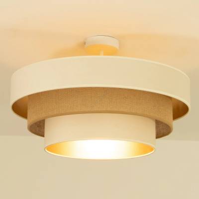 BELIS Плафон WENTA за повърхностен монтаж, 1xE27/60W/230V, Ø 50 см, бежов/юта (BE1095)
