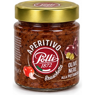 Polli aperitivo puttanesca pomazánka na bruschettu z černých oliv 140g