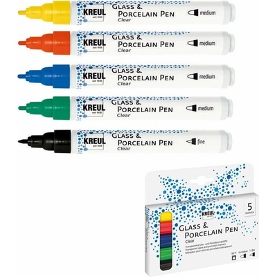 Kreul Pera na porcelán a sklo průhledné Clear 5ks – Zboží Mobilmania