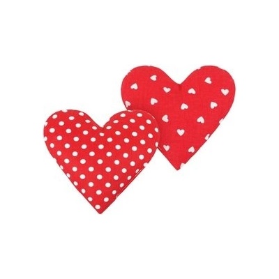Bellatex Tvarovaný vankúš Srdce  červená 18x20 2ks