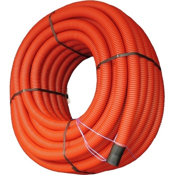Dvouplášťová kabelová chránička Koruflex, červená, pr. 40 mm x 25 m