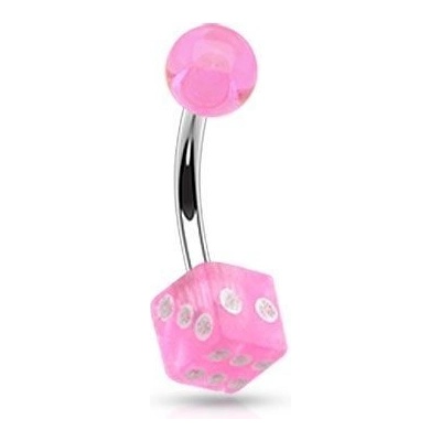 Šperky4U piercing do pupíku hrací kostka BA01024-P