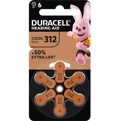 Duracell ZA312 do naslúchadiel 6ks 42437