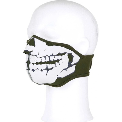Maska 101 Inc Skull olivová
