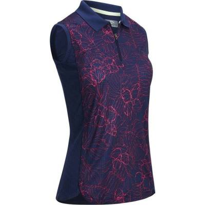 Callaway Sleeveless Tropical Print Polo S Multicolor damske Peacoat