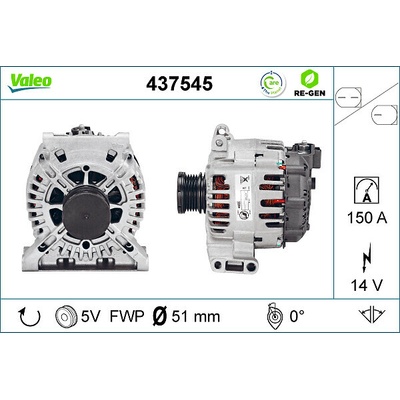 Alternátor VALEO 437545